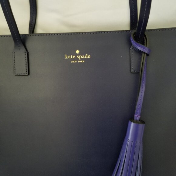 Kate Spade Periwinkle Blue Structured Handbag/Shoulder Bag “Karla Blue Sapphire” - Picture 4 of 11